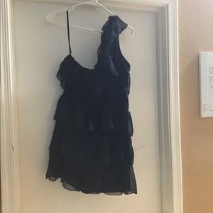 Black one shoulder dress